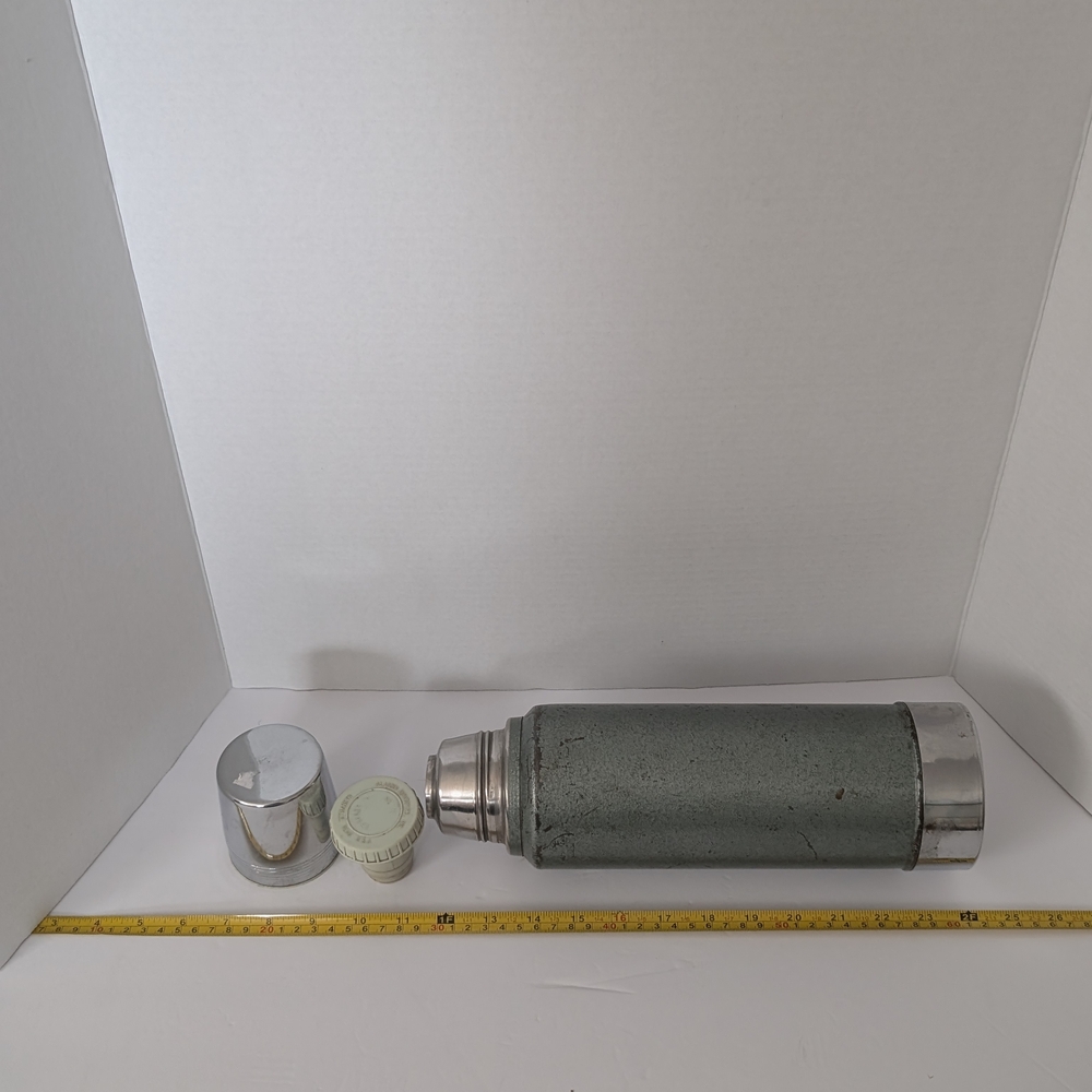 Vintage Gray Thermos Flask